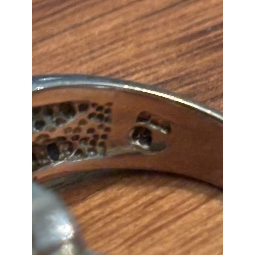 Vintage 925 Sterling Silver Smoky Quartz Mens Ring Size 7